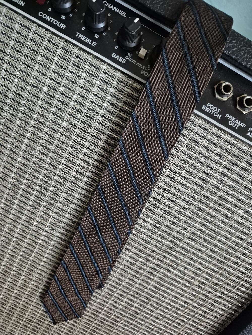 Vintage Skinny Tie Blue Stripes